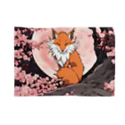 bigbamboofamilyの夜桜　キツネ Blanket