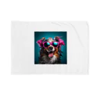 AQUAMETAVERSEのサングラスをかけた、かわいい犬 Marsa 106 Blanket