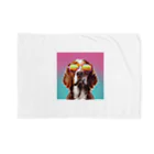 AQUAMETAVERSEのサングラスをかけた、かわいい犬 Marsa 106 Blanket