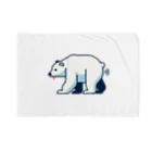 おもしろいTシャツ屋さんのホッキョクグマ　北極熊 ブランケット