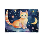 星降る夜にの月と猫 Blanket