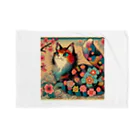 chaochao0701の浮世絵風　カラフル猫「Ukiyo-e-style Colorful Cat」「浮世绘风格的多彩猫」 Blanket