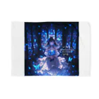 花束娘のThe Girl of Blue Flowers Shining in the Still Night Blanket