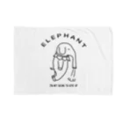 Aliviostaのゾウトブ Elephant 動物イラストカレッジロゴ Blanket