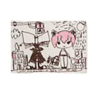 HEDZの巣 SUZURI店のヘッズ博士とねこJK ブランケット Blanket