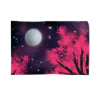 Happy Moon Artの春の夜 Blanket