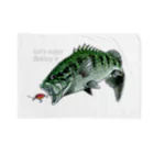 猫と魚とのenjoy fishing-bass-w Blanket