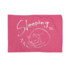 イブキヨスクの眠り猫ブランケット：ピンク Blanket