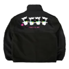 loveclonesのRespect the GOAT やぎさん おゆうぎ会 0592 黒ヤギ座 Boa Fleece Jacket