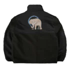 LalaHangeulのアフリカゾウさん　ハングルバージョン　背面プリントバージョン Boa Fleece Jacket