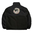 猫のきぬくんのお店のお花のリースとにゃんこ Boa Fleece Jacket