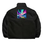 のんびりアート工房の北極のオーロラ Boa Fleece Jacket