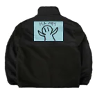 納豆ごはんのHAPPYなコンセント君（水色） Boa Fleece Jacket