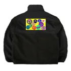 PAW WOW MEOWの80年代風ステッカー☆彡 Boa Fleece Jacket