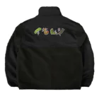 にこぴの生きもの屋さんのカラフルポップなイモムシ Boa Fleece Jacket