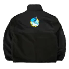 ヘーゼル色のどんぐりまなこのちび龍(青) Boa Fleece Jacket