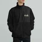 ムジナ基地のアライグマ（白文字） Boa Fleece Jacket