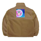 Moichi Designs Shop-2023のフクロウの宇宙飛行士 Boa Fleece Jacket