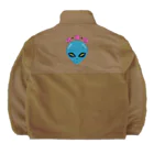 LalaHangeulの외계인(宇宙人) ハングルデザイン ボアフリースジャケット