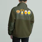 LalaHangeulの卵 生卵 半熟 完熟⁉︎　韓国語デザイン Boa Fleece Jacket