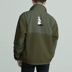 城下町にゃんこの会の猫侍(モノクロ) Boa Fleece Jacket