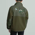 もしもしこちら文鳥の文鳥風神雷神図 Boa Fleece Jacket