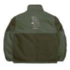 TM-3 Designの彫刻 × BEER（考える人）白線画 Boa Fleece Jacket