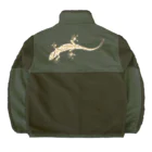 LalaHangeulのJapanese gecko(ニホンヤモリ)　英語デザイン Boa Fleece Jacket