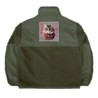 てくのちゃんのサンタを信じてる猫 Boa Fleece Jacket