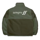 もりてつのsempre ff(白文字) Boa Fleece Jacket