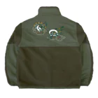 もしもしこちら文鳥の文鳥風神雷神図 Boa Fleece Jacket