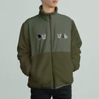 うめぼしととまととごはん。のすき？きらい？お花占い中。しろくろバージョン。 Boa Fleece Jacket