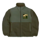 MMの白いひがん花 Boa Fleece Jacket