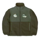 もしもしこちら文鳥の文鳥風神雷神図 Boa Fleece Jacket