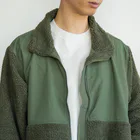竹条いちいのツキノワ moss green ボアフリースジャケット