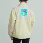 どんぐりまな子🐹のレトロ白モルモットちゃん Boa Fleece Jacket