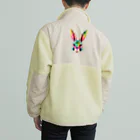 こもれびのカラフルなウサギ Boa Fleece Jacket