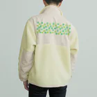 🐸かえるさんと仲間たち🐸の四つ葉のクローバー柄 Boa Fleece Jacket