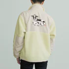 ゆずずショップの牛　とだるまさん Boa Fleece Jacket