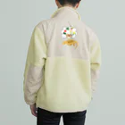 もむのふの爬虫類グッズやさんの夢見るフトアゴちゃんバックプリント Boa Fleece Jacket