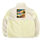 ワクワクセレブレイトの白い砂浜とフォルクスワーゲン Boa Fleece Jacket