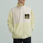 jackrussellvibes___のハードルをジャンプしているジャックラッセルテリア Boa Fleece Jacket