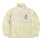 ki’s stampのWabisabiー椿(モノクロ) Boa Fleece Jacket