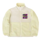 stugio_kの鮮やかなピアノ柄 Boa Fleece Jacket