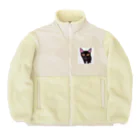 gatto solitario(物寂しげな猫)の黒猫 Boa Fleece Jacket