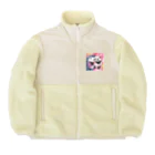 人生を笑いに変えるアートのきゅんきゅんパンダ Boa Fleece Jacket