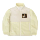 No Fishing No Life のこっそりメッセージにゃ Boa Fleece Jacket