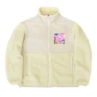 Sweet_moonLaboのHawaii　海とハイビスカス Boa Fleece Jacket