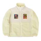 動物絵 Jamanakocic storeのトマトとアライグマカラフルアイテム Boa Fleece Jacket