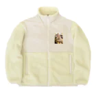 AQUAMETAVERSEのゴールドオープンカー sanae 2074 Boa Fleece Jacket